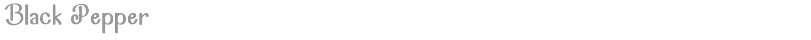 Black Pepper font preview